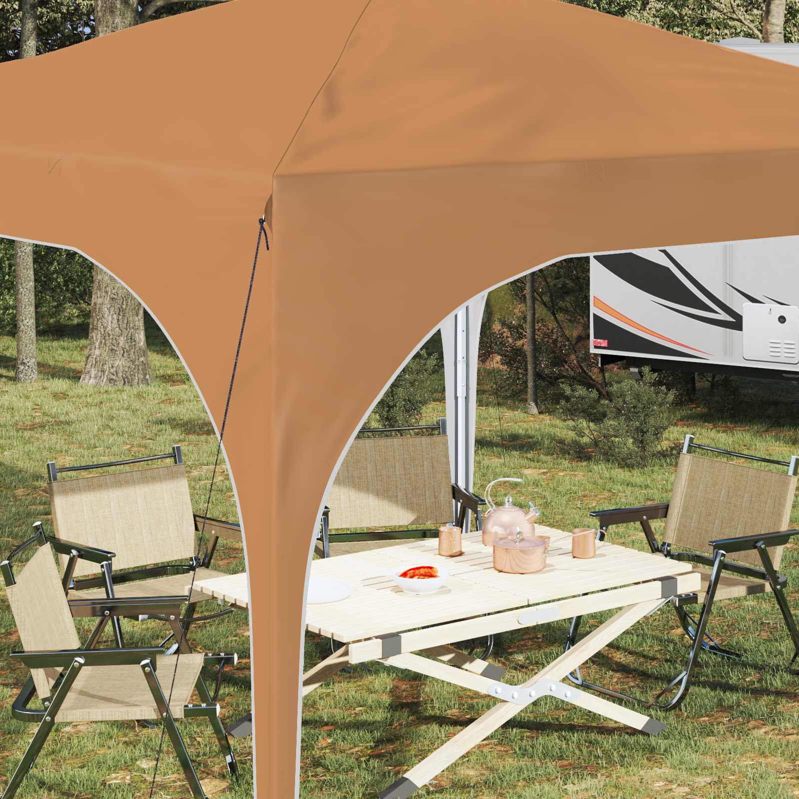 vidaXL Namiot imprezowy rozkładany 290 x 290 x 245 cm Beżowy