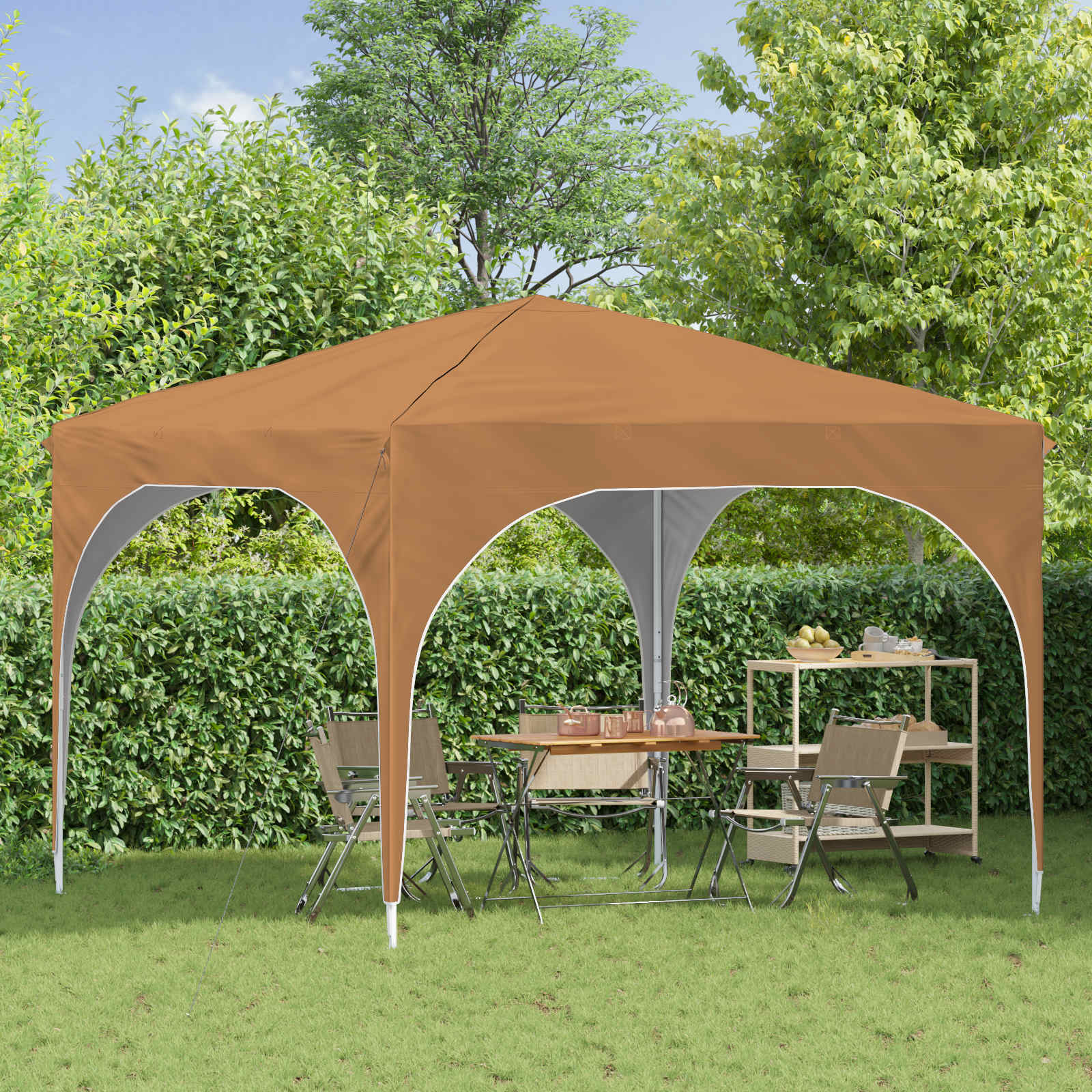 vidaXL Namiot imprezowy rozkładany 290 x 290 x 245 cm Beżowy