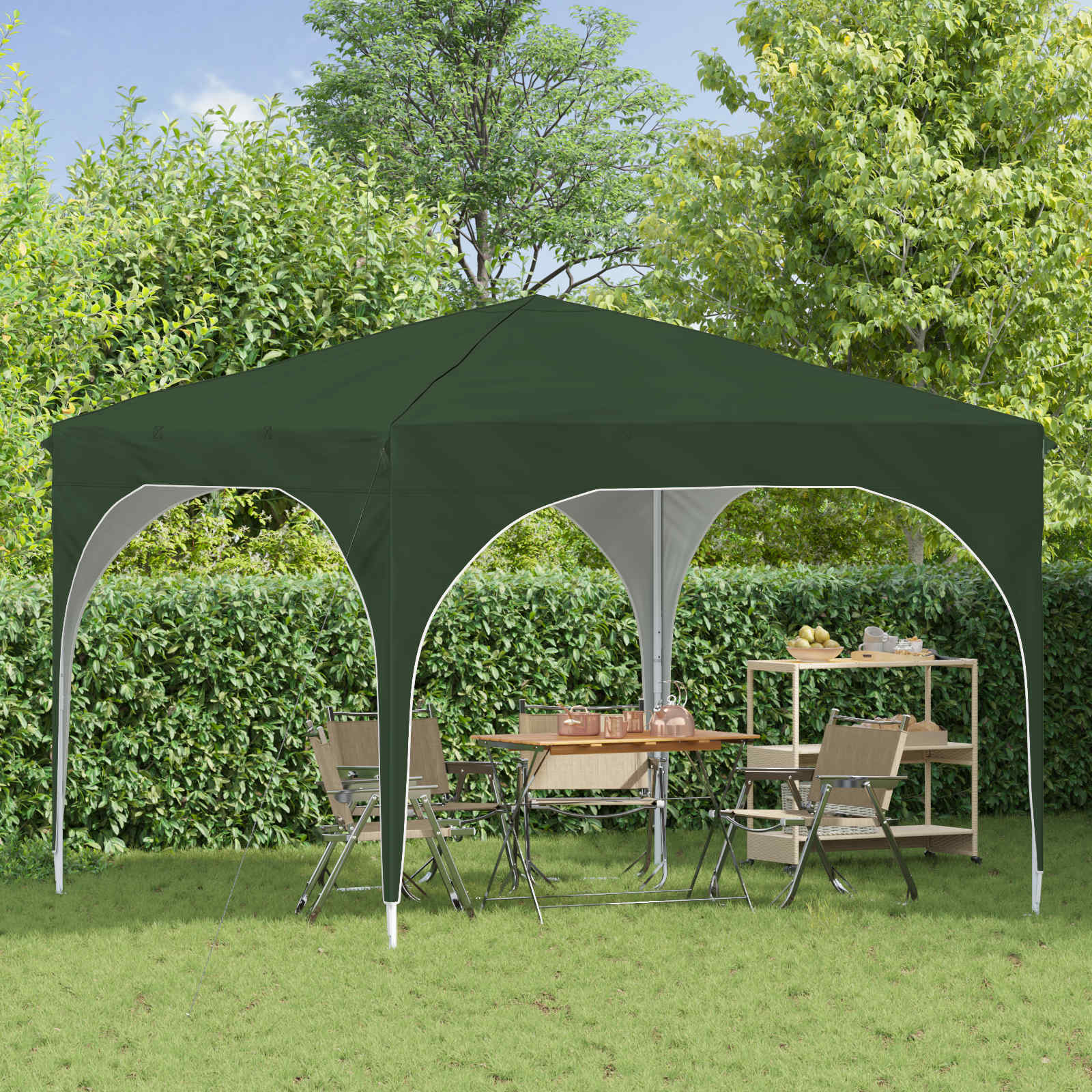 vidaXL Namiot imprezowy rozkładany 290 x 290 x 245 cm zielony
