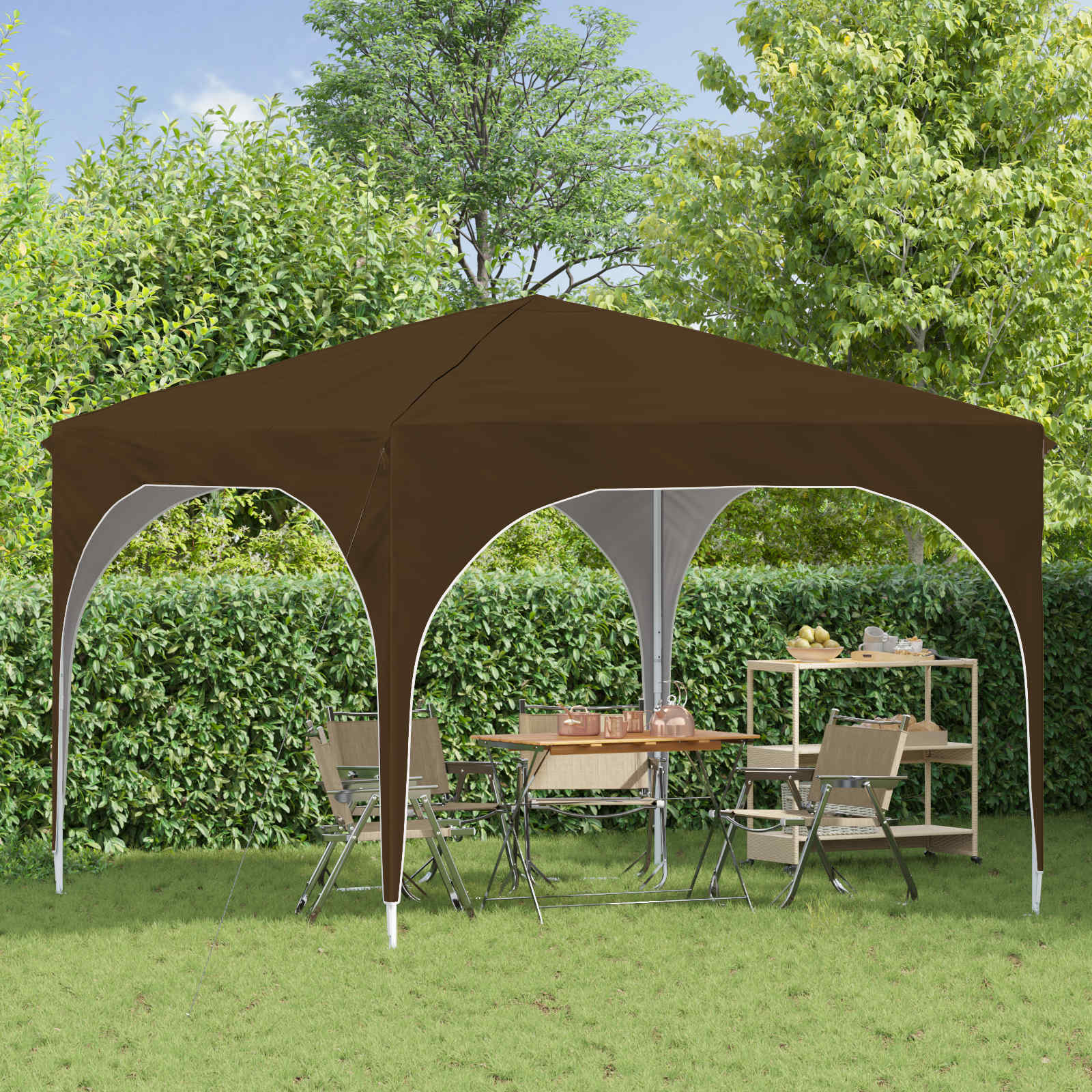vidaXL Namiot imprezowy rozkładany 290 x 290 x 245 cm Ciemnoszary