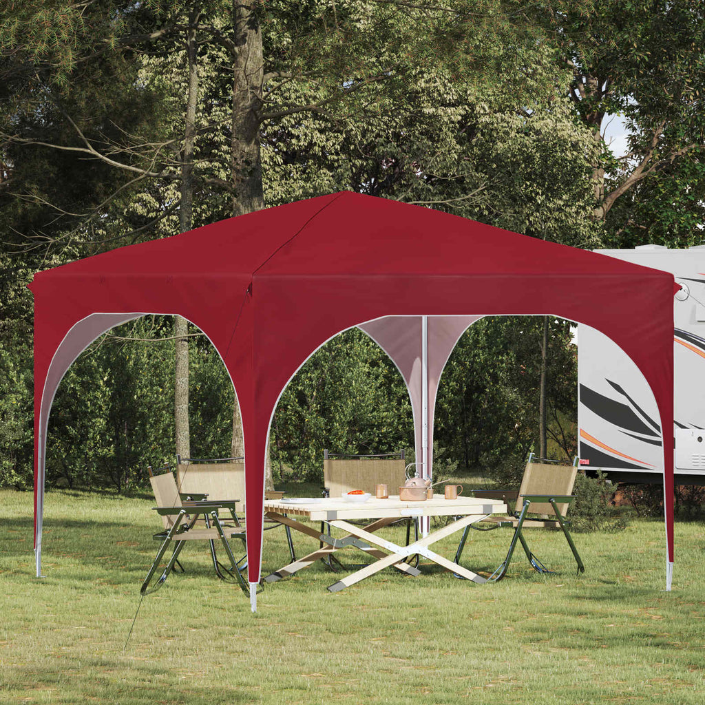vidaXL Namiot imprezowy rozkładany 290 x 290 x 245 cm bordowy