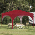 vidaXL Namiot imprezowy rozkładany 290 x 290 x 245 cm bordowy