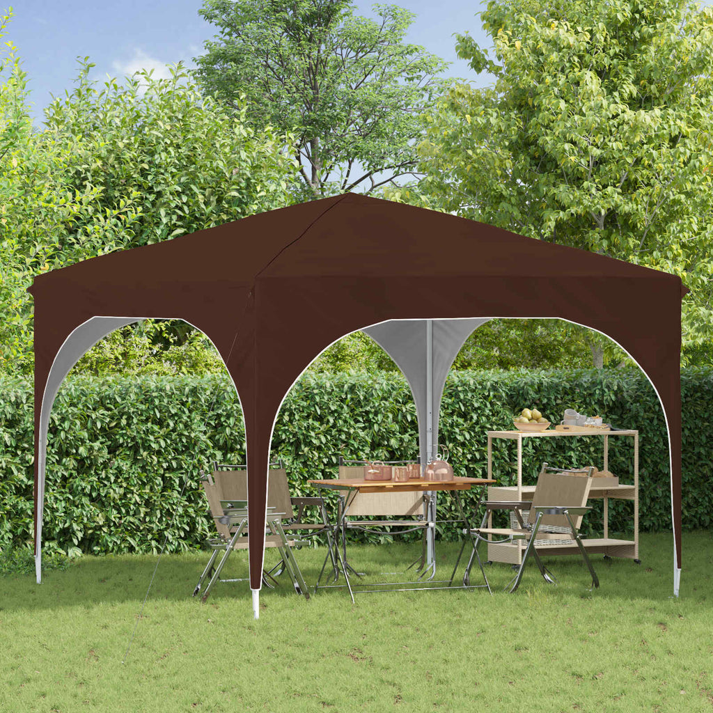 vidaXL Namiot imprezowy rozkładany 290 x 290 x 245 cm brązowy