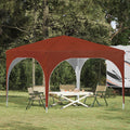 vidaXL Namiot imprezowy rozkładany 290 x 290 x 245 cm terakota