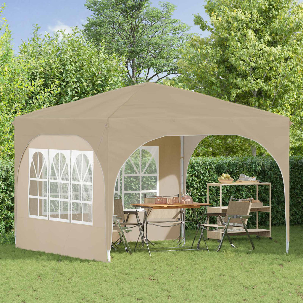 vidaXL Namiot imprezowy rozkładany 290 x 290 x 245 cm kremowy