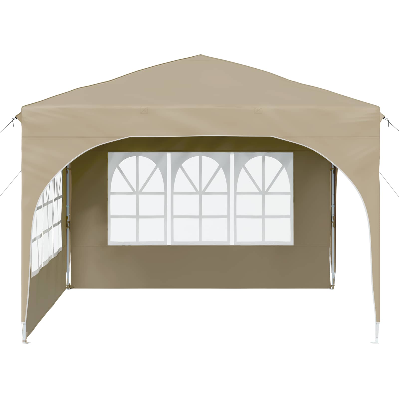 vidaXL Namiot imprezowy rozkładany 290 x 290 x 245 cm kremowy