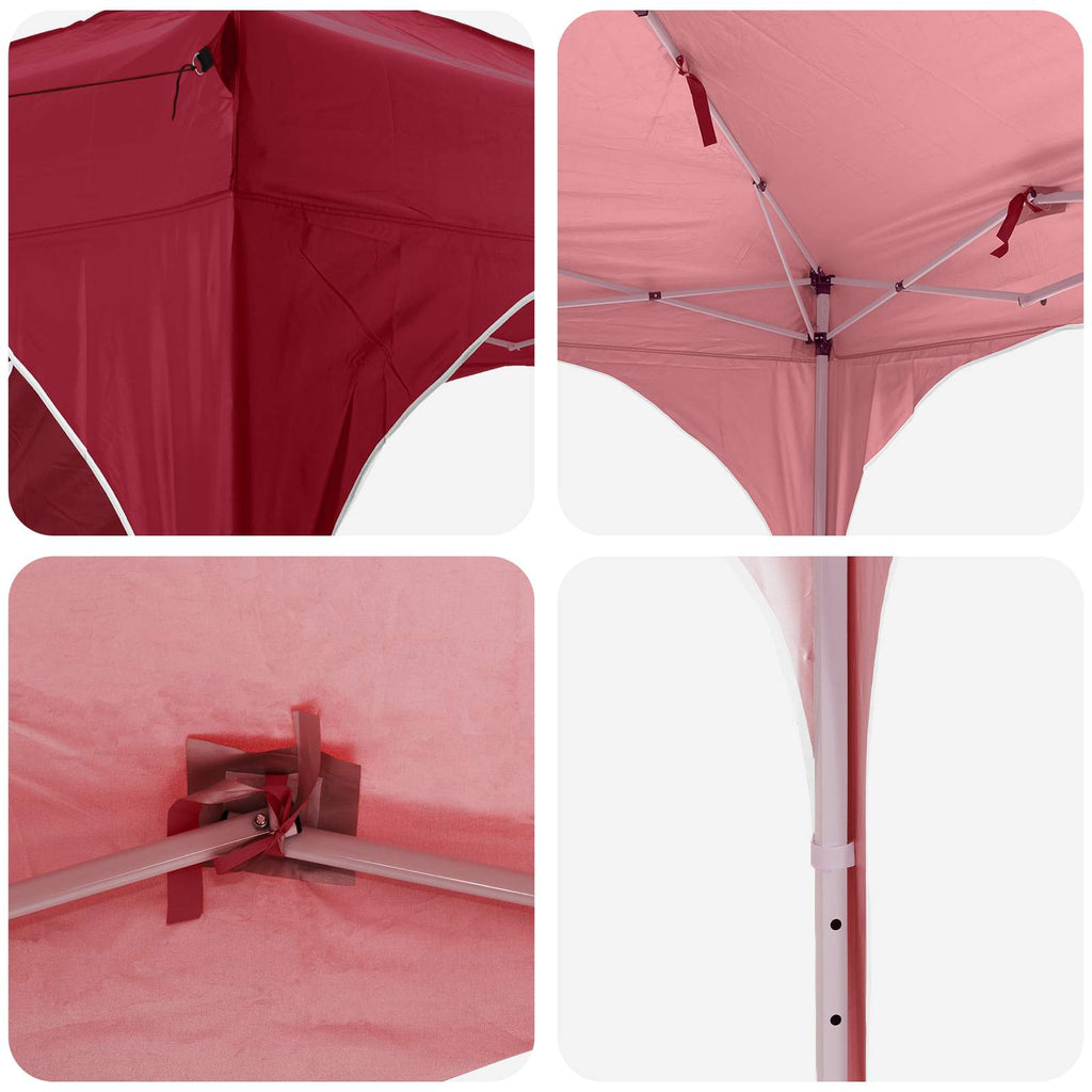 vidaXL Namiot imprezowy rozkładany 290 x 290 x 245 cm bordowy