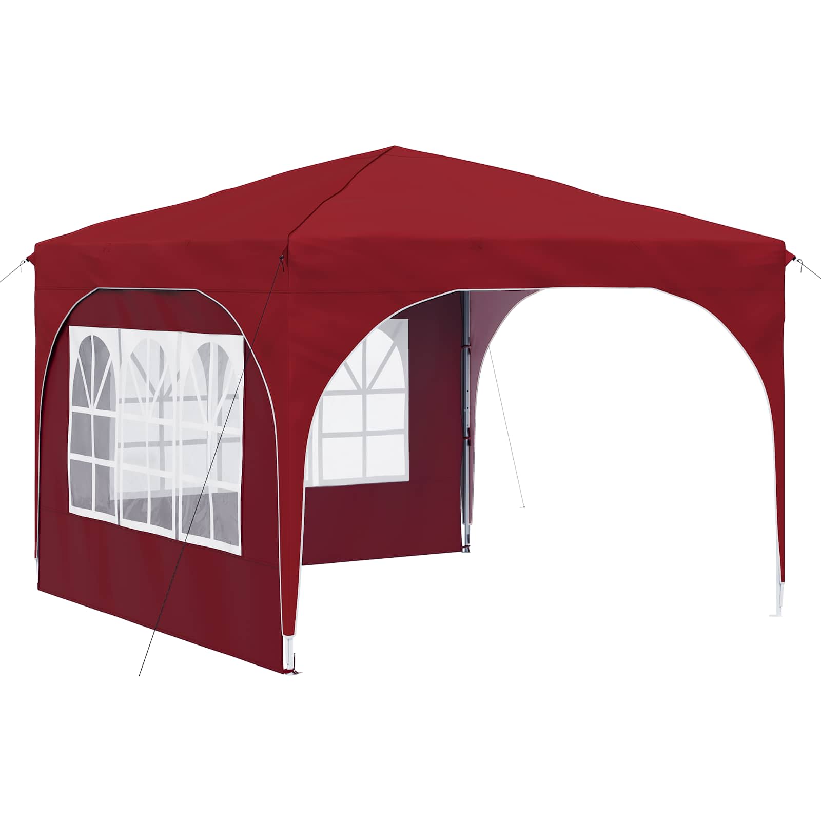 vidaXL Namiot imprezowy rozkładany 290 x 290 x 245 cm bordowy