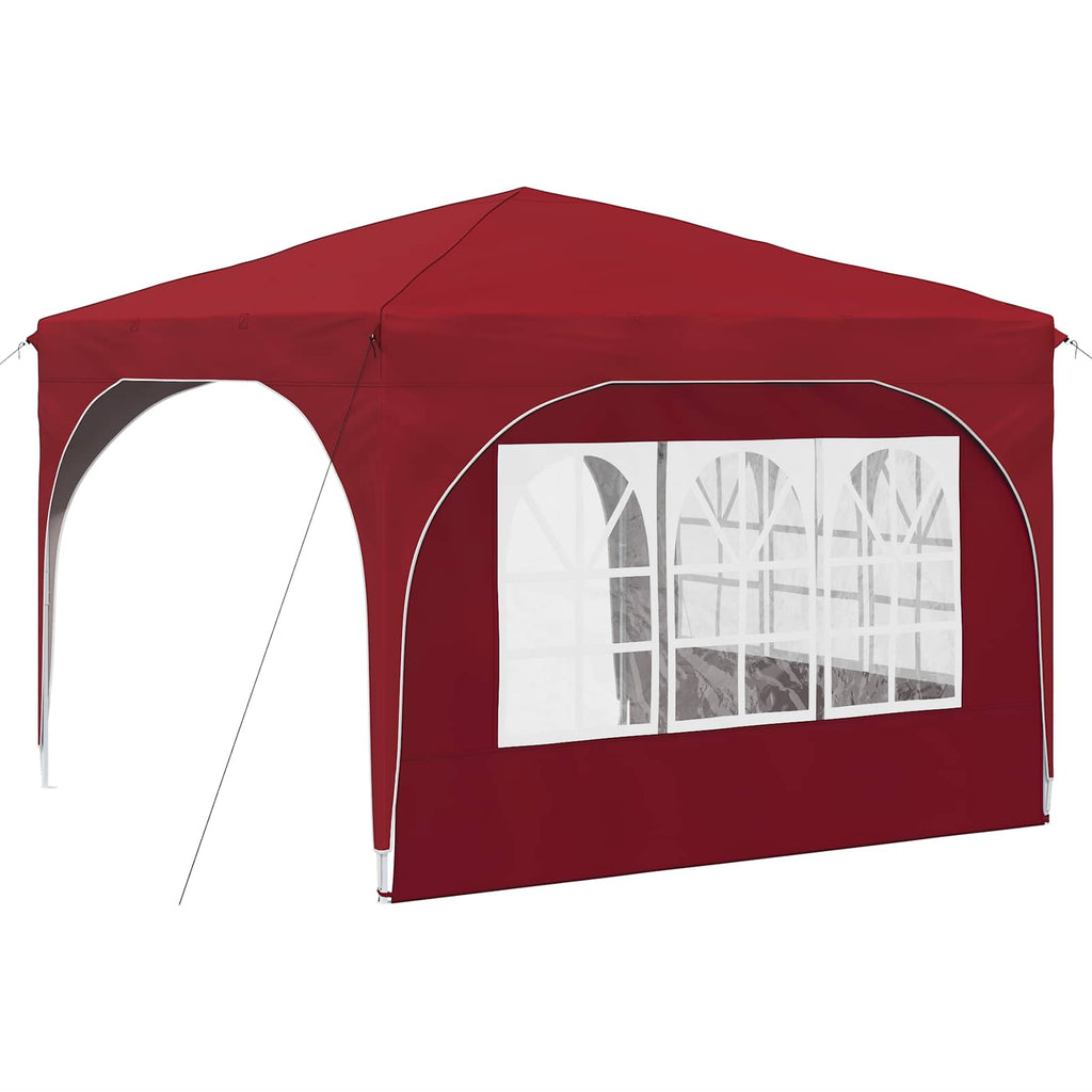 vidaXL Namiot imprezowy rozkładany 290 x 290 x 245 cm bordowy