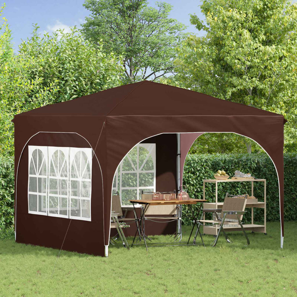 vidaXL Namiot imprezowy rozkładany 290 x 290 x 245 cm brązowy