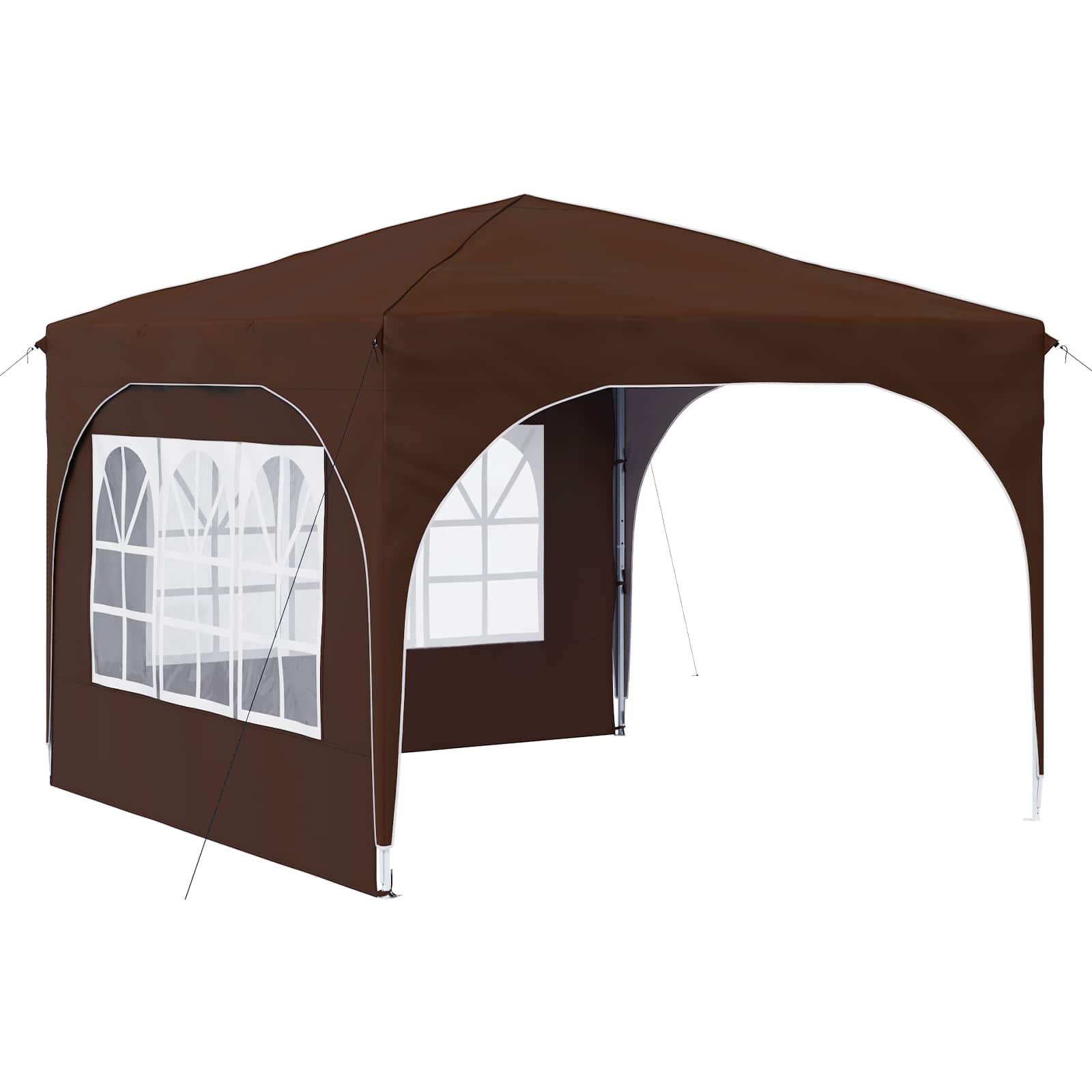 vidaXL Namiot imprezowy rozkładany 290 x 290 x 245 cm brązowy