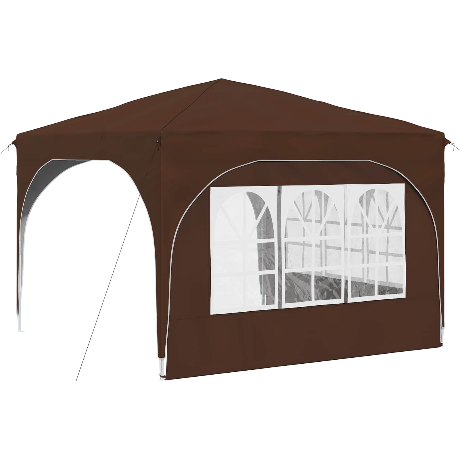 vidaXL Namiot imprezowy rozkładany 290 x 290 x 245 cm brązowy