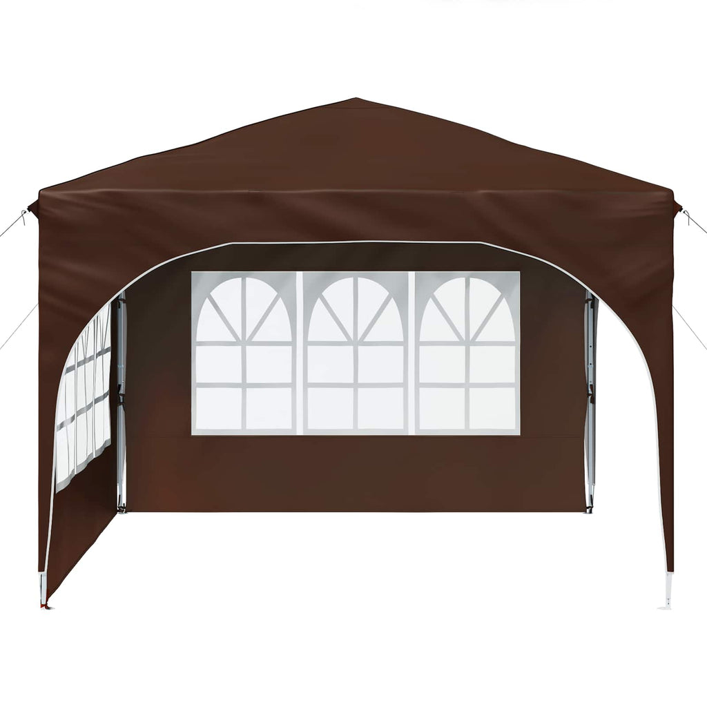 vidaXL Namiot imprezowy rozkładany 290 x 290 x 245 cm brązowy