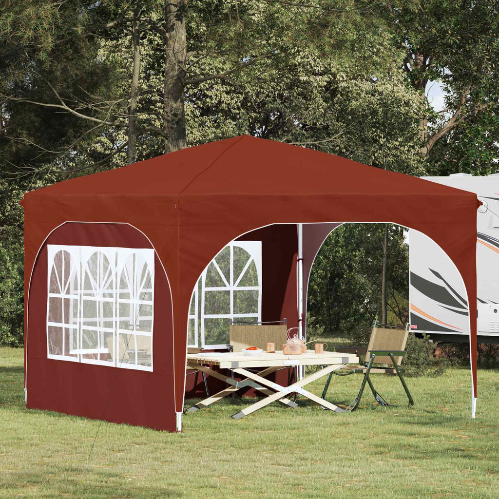 vidaXL Namiot imprezowy rozkładany 290 x 290 x 245 cm terakota