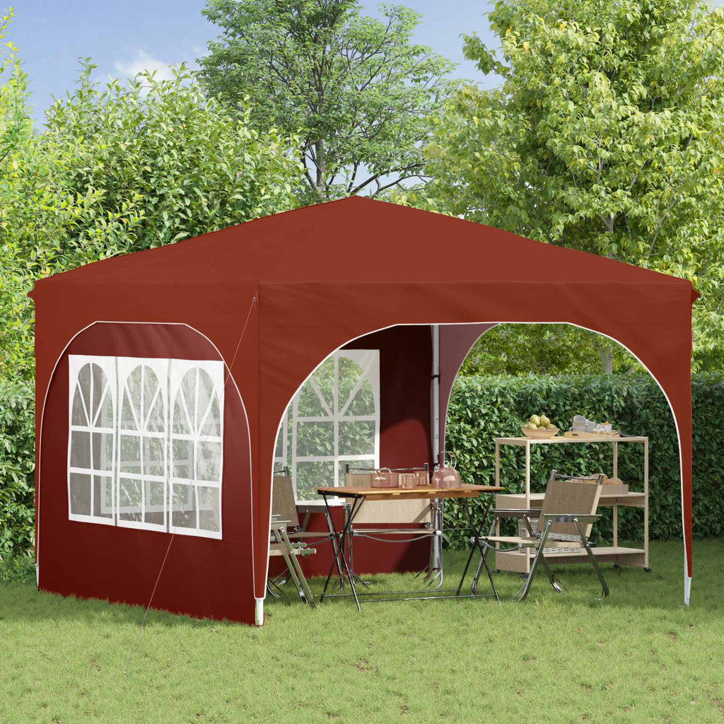 vidaXL Namiot imprezowy rozkładany 290 x 290 x 245 cm terakota