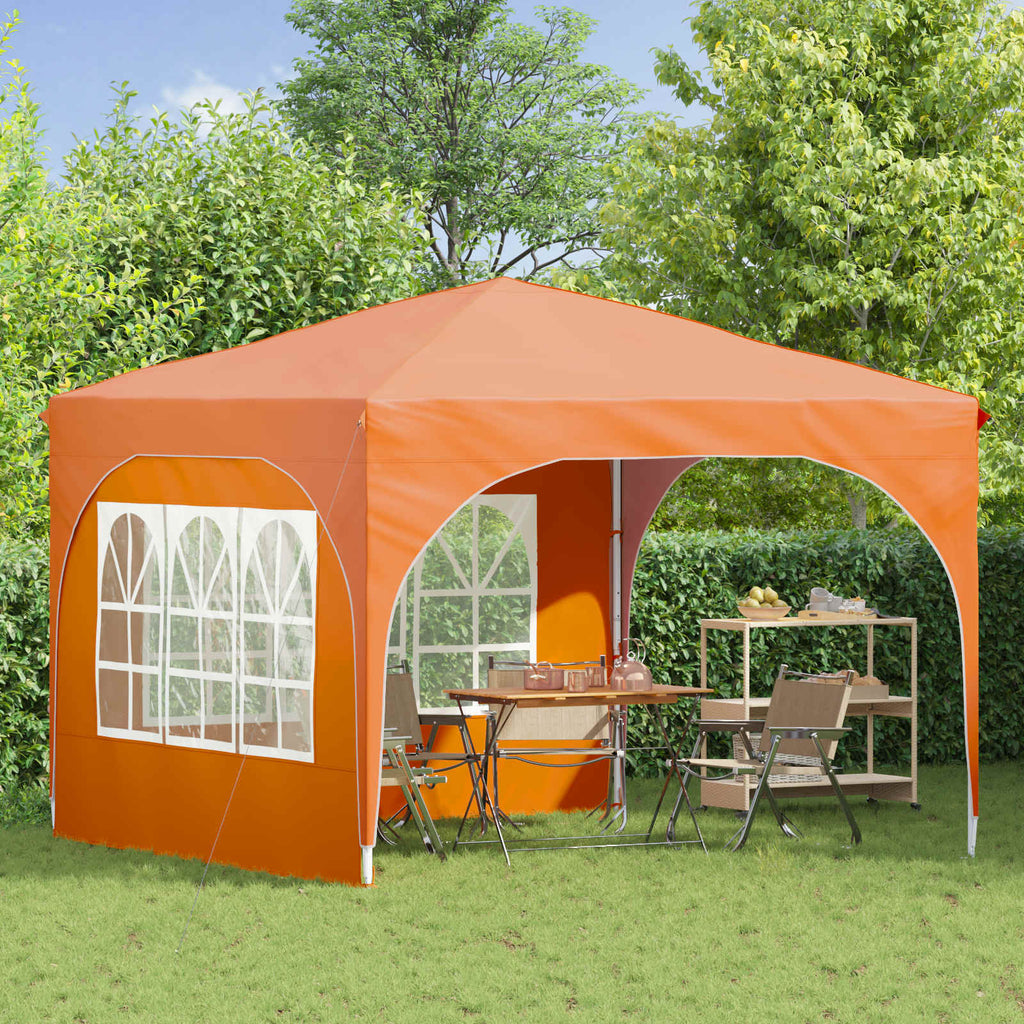 vidaXL Namiot imprezowy rozkładany 290 x 290 x 245 cm pomarańczowy