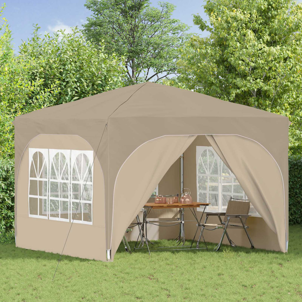 vidaXL Namiot imprezowy rozkładany 290 x 290 x 245 cm kremowy