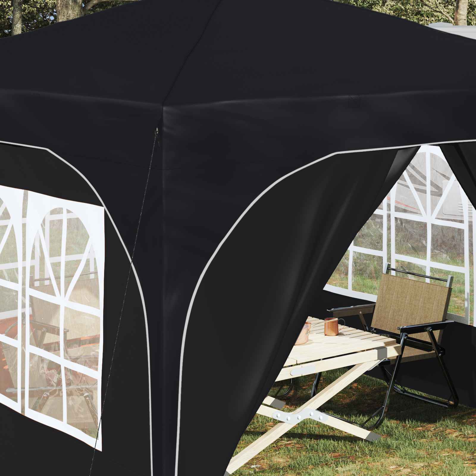 vidaXL Namiot imprezowy rozkładany 290 x 290 x 245 cm Antracyt