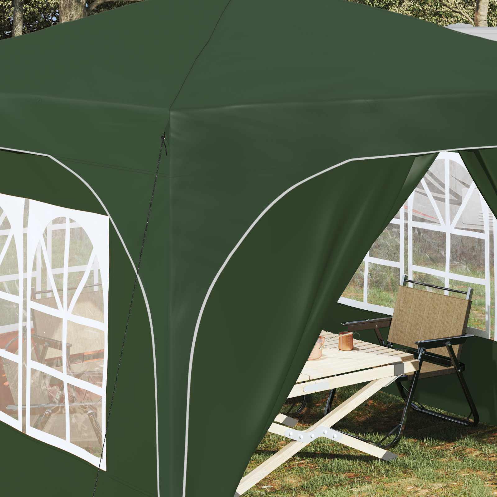 vidaXL Namiot imprezowy rozkładany 290 x 290 x 245 cm zielony