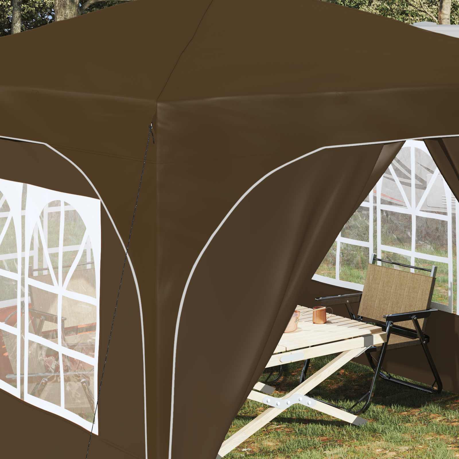 vidaXL Namiot imprezowy rozkładany 290 x 290 x 245 cm Ciemnoszary