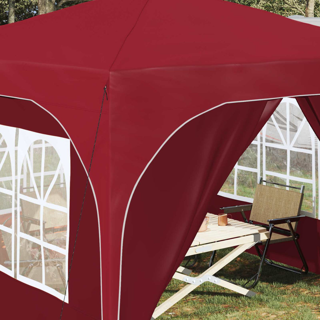 vidaXL Namiot imprezowy rozkładany 290 x 290 x 245 cm bordowy