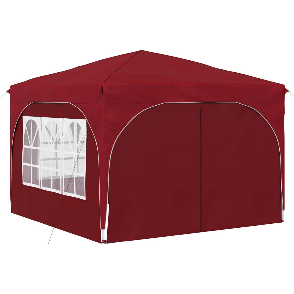 vidaXL Namiot imprezowy rozkładany 290 x 290 x 245 cm bordowy