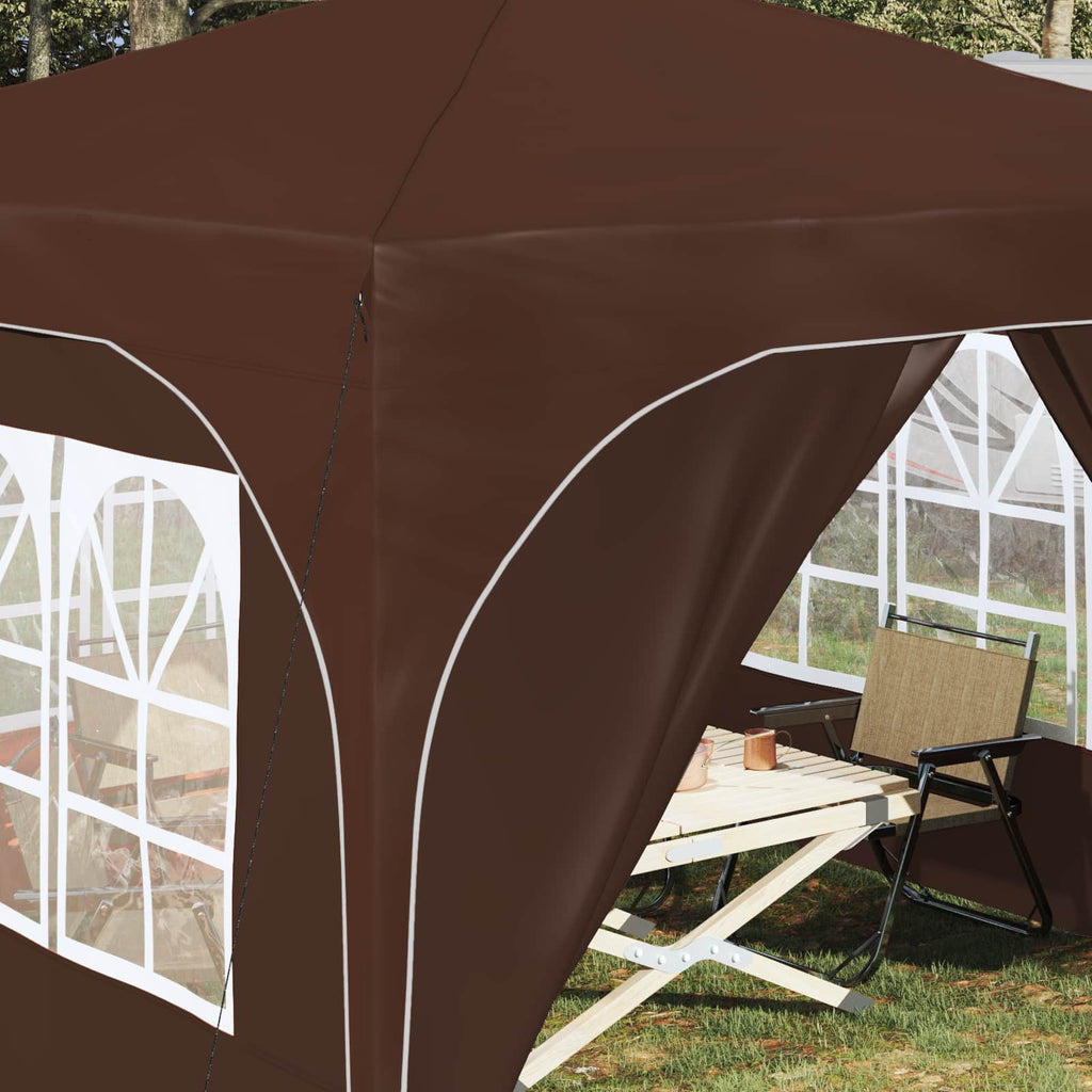 vidaXL Namiot imprezowy rozkładany 290 x 290 x 245 cm brązowy