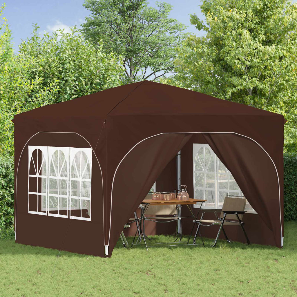 vidaXL Namiot imprezowy rozkładany 290 x 290 x 245 cm brązowy