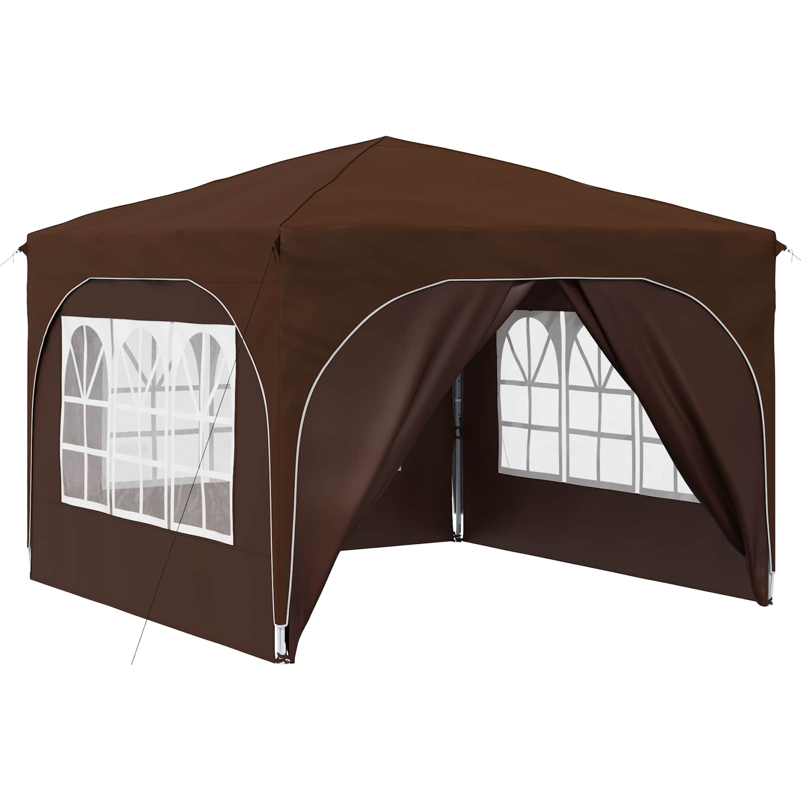 vidaXL Namiot imprezowy rozkładany 290 x 290 x 245 cm brązowy