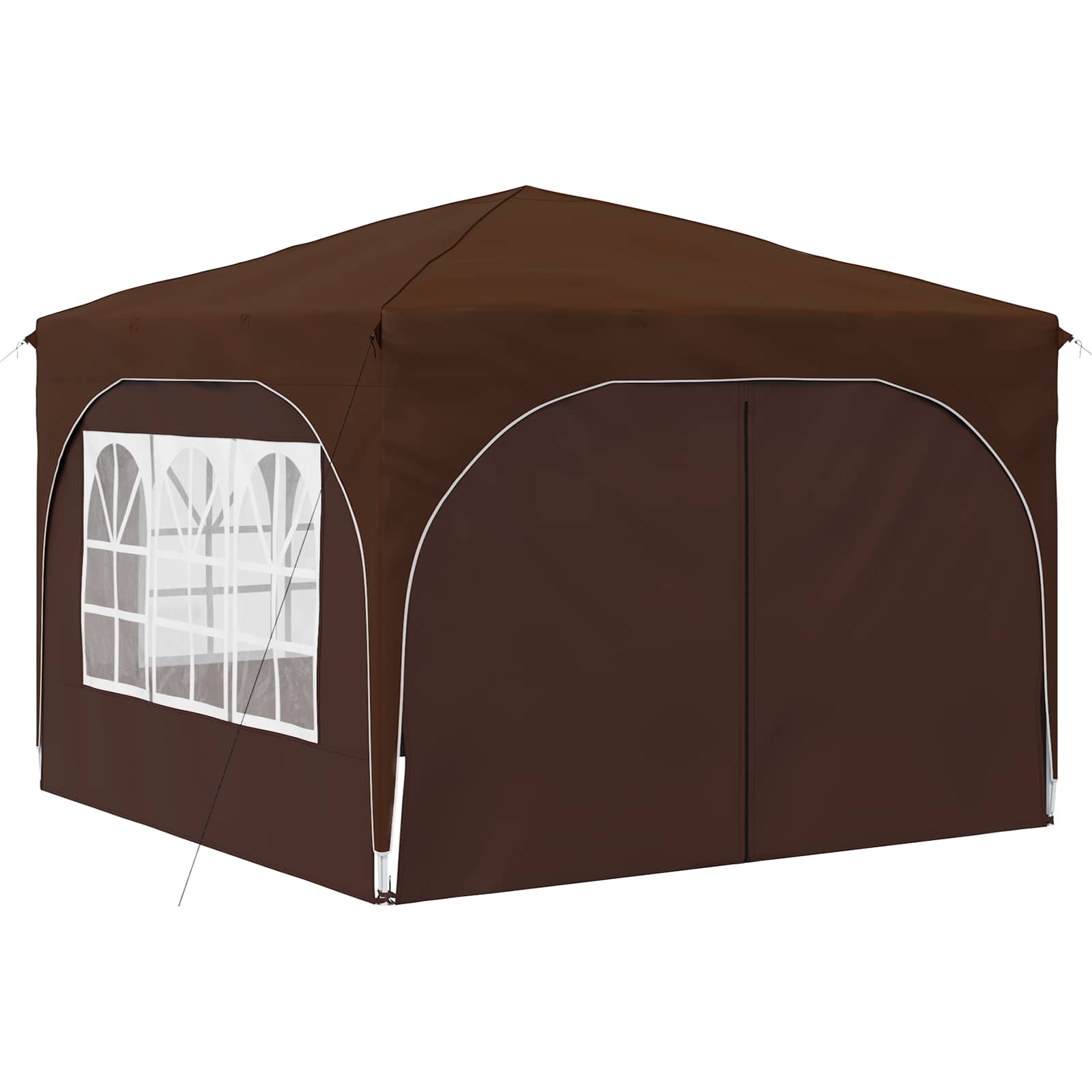 vidaXL Namiot imprezowy rozkładany 290 x 290 x 245 cm brązowy