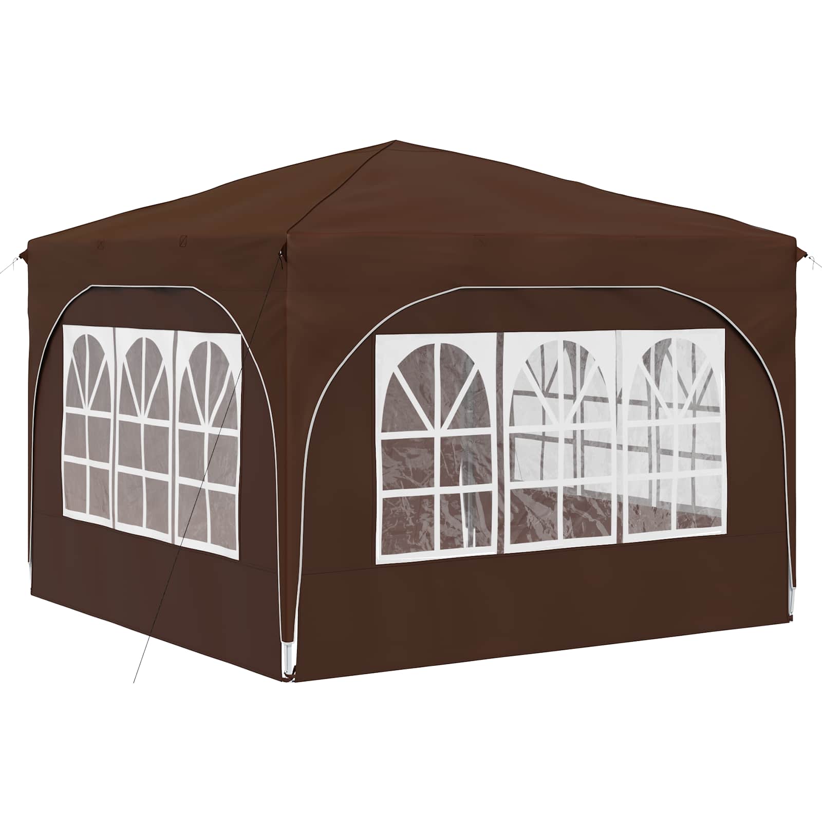 vidaXL Namiot imprezowy rozkładany 290 x 290 x 245 cm brązowy
