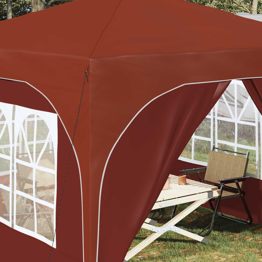 vidaXL Namiot imprezowy rozkładany 290 x 290 x 245 cm terakota