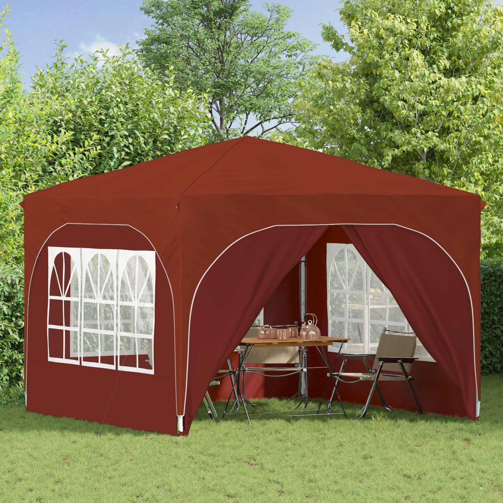 vidaXL Namiot imprezowy rozkładany 290 x 290 x 245 cm terakota