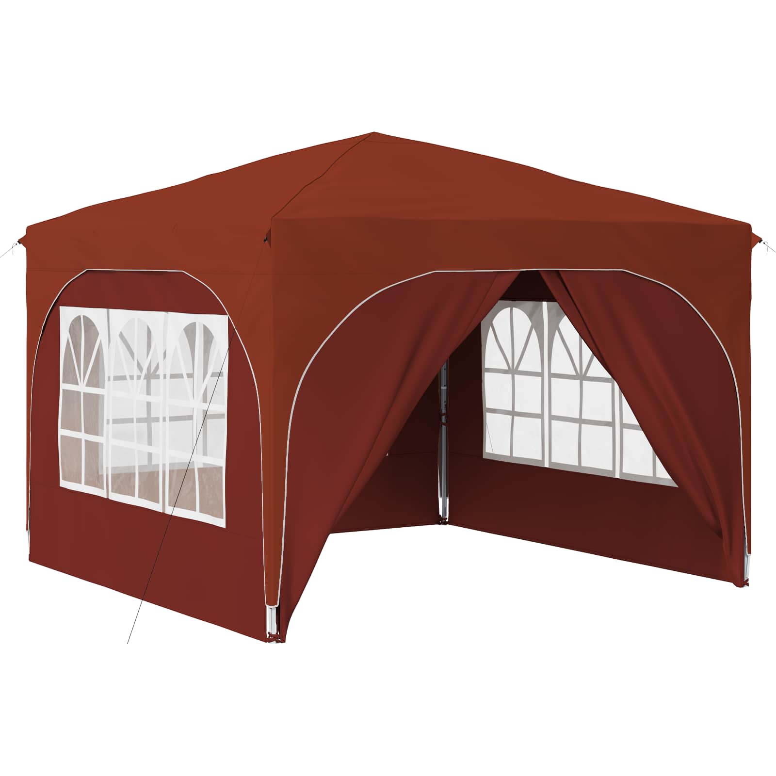 vidaXL Namiot imprezowy rozkładany 290 x 290 x 245 cm terakota