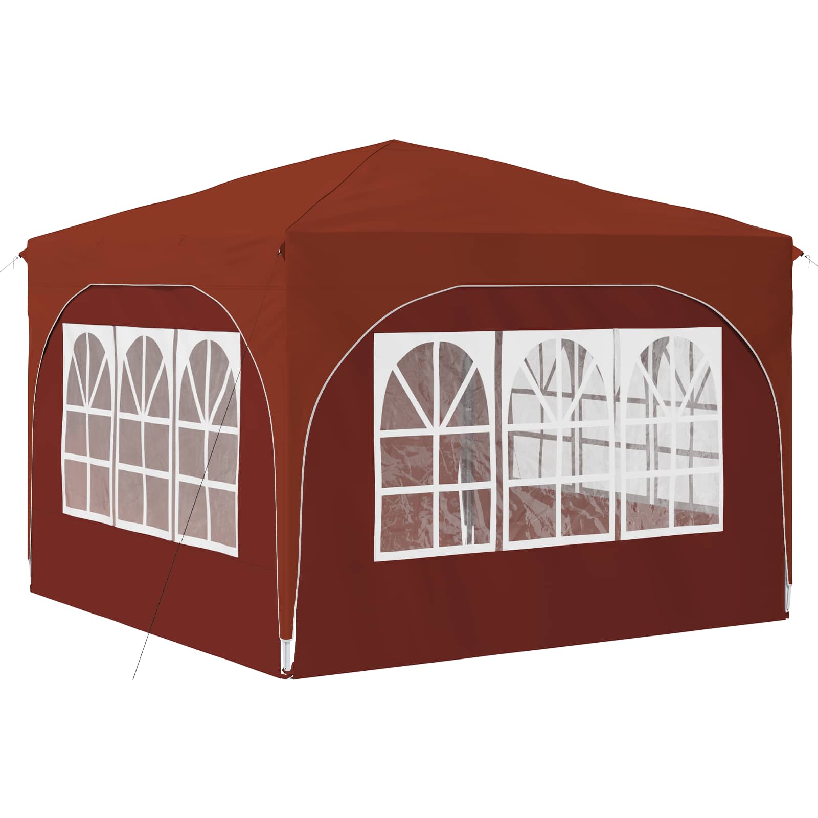 vidaXL Namiot imprezowy rozkładany 290 x 290 x 245 cm terakota