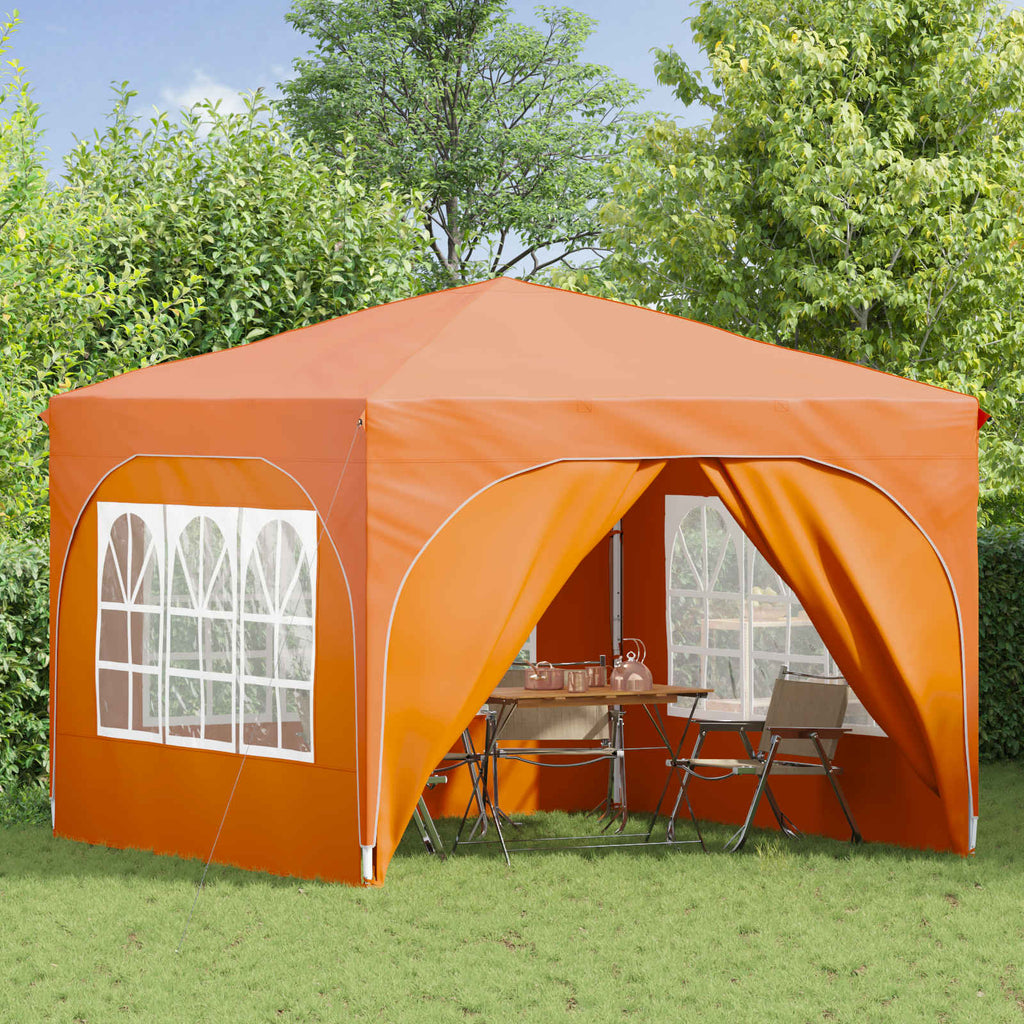 vidaXL Namiot imprezowy rozkładany 290 x 290 x 245 cm pomarańczowy