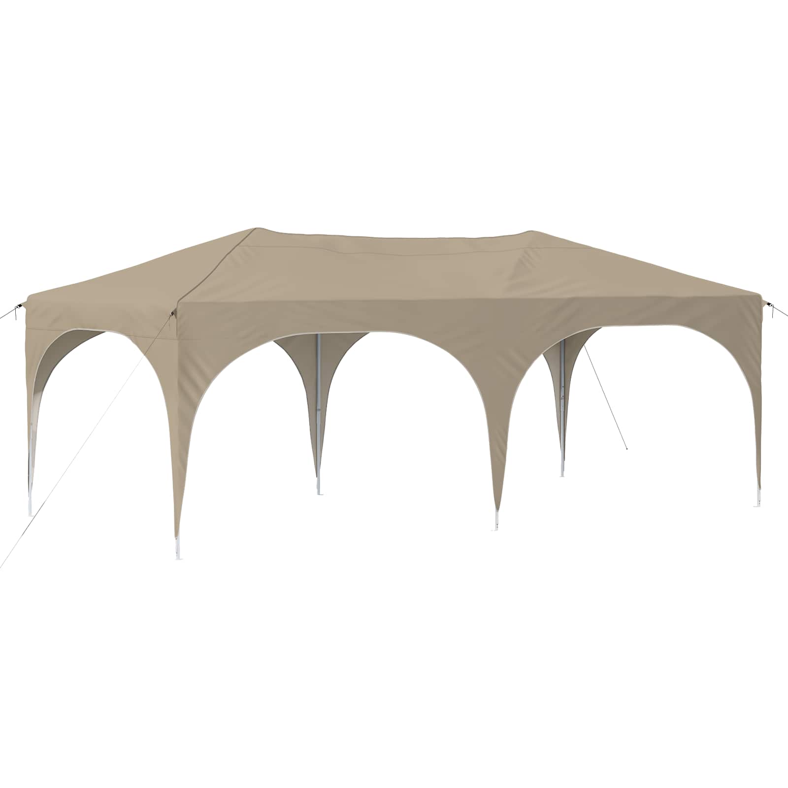 vidaXL Namiot imprezowy rozkładany 575 x 288 x 245 cm kremowy
