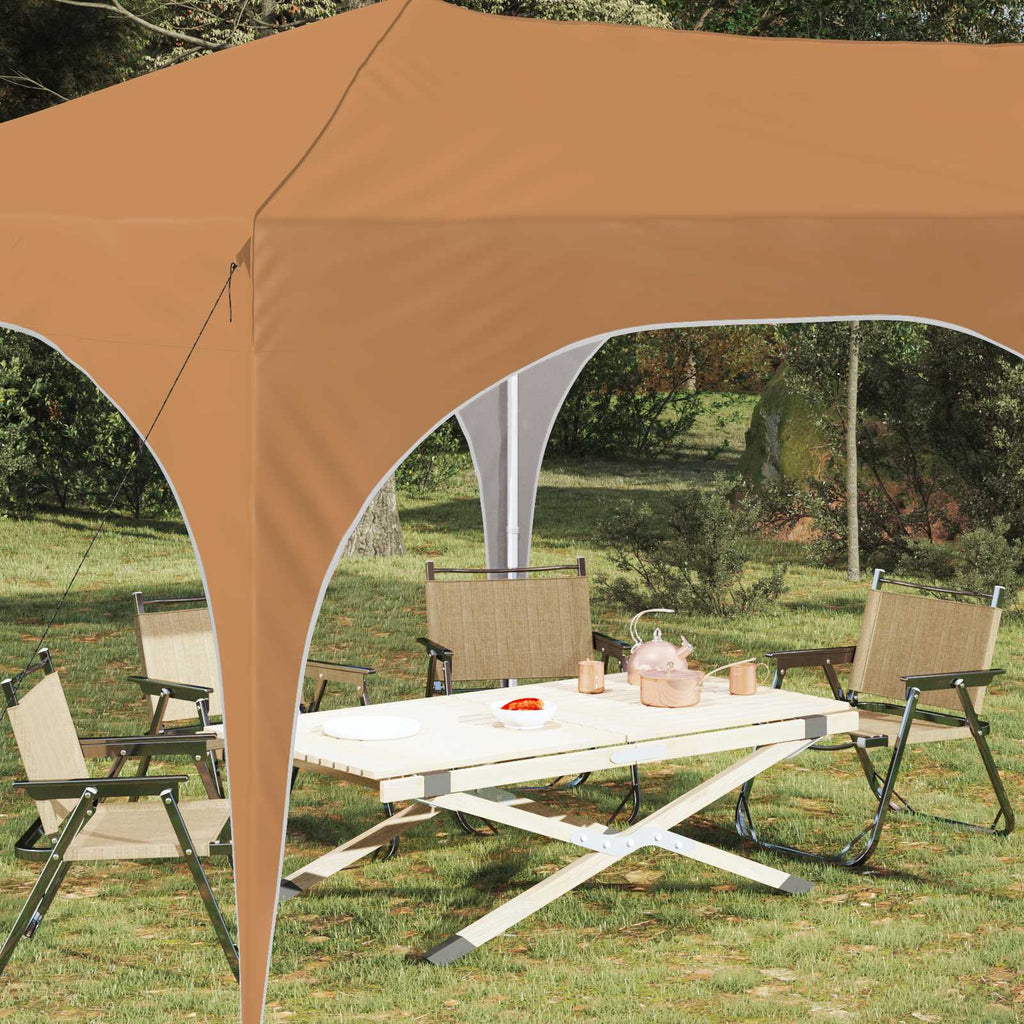 vidaXL Namiot imprezowy rozkładany 575 x 288 x 245 cm Beżowy