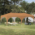 vidaXL Namiot imprezowy rozkładany 575 x 288 x 245 cm Beżowy