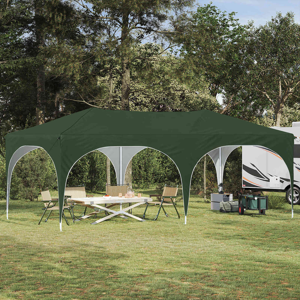 vidaXL Namiot imprezowy rozkładany 575 x 288 x 245 cm zielony