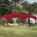 vidaXL Namiot imprezowy rozkładany 575 x 288 x 245 cm bordowy