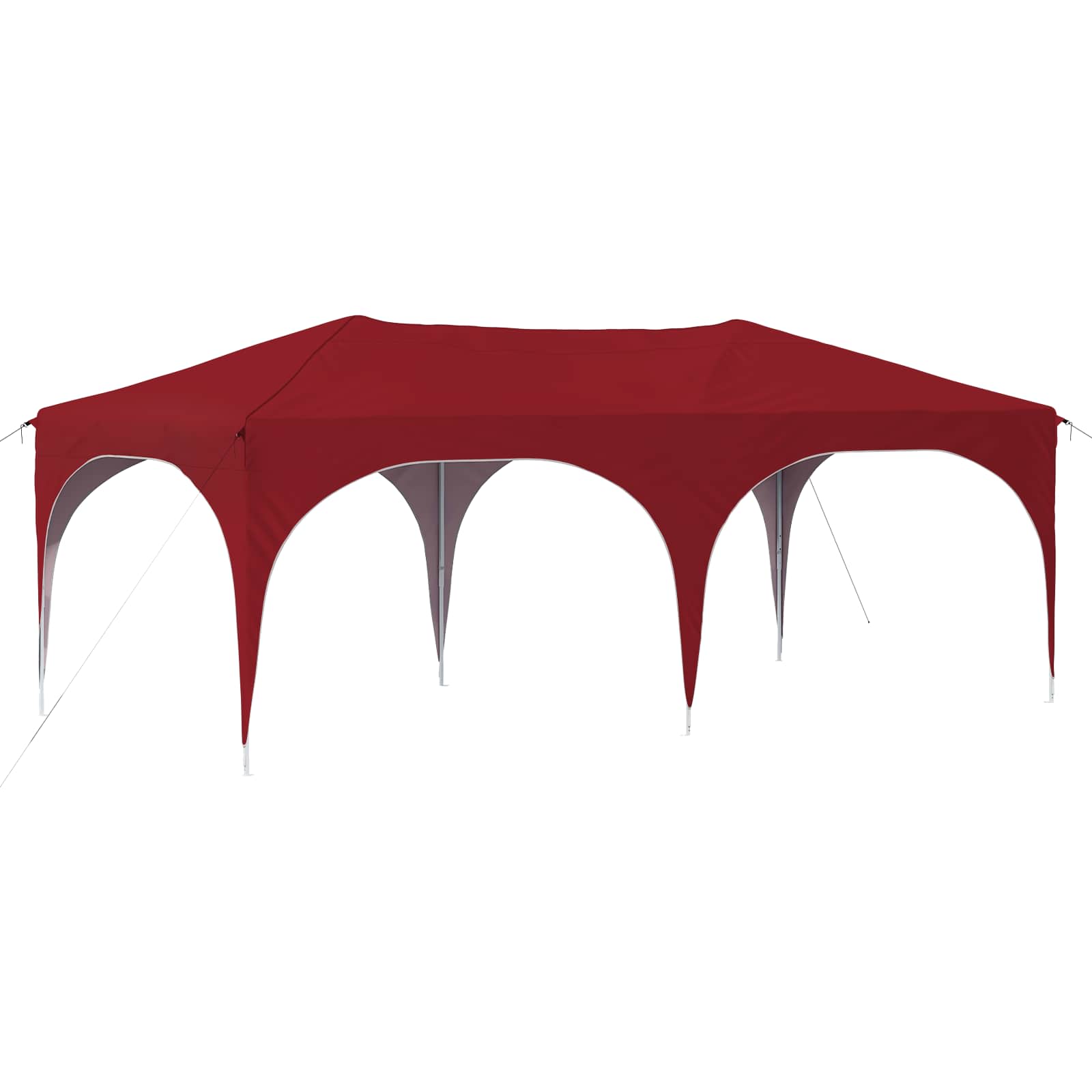 vidaXL Namiot imprezowy rozkładany 575 x 288 x 245 cm bordowy