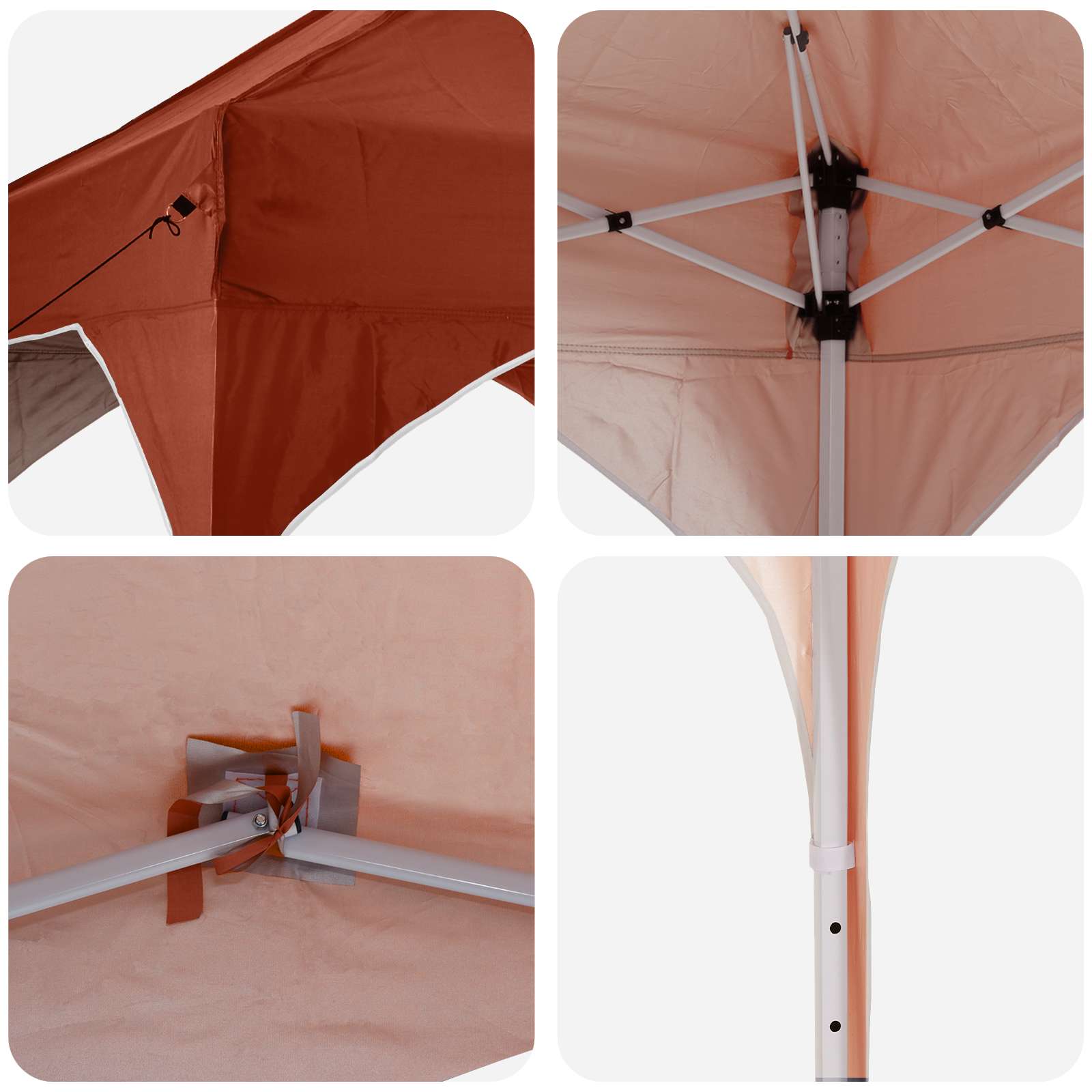 vidaXL Namiot imprezowy rozkładany 575 x 288 x 245 cm terakota