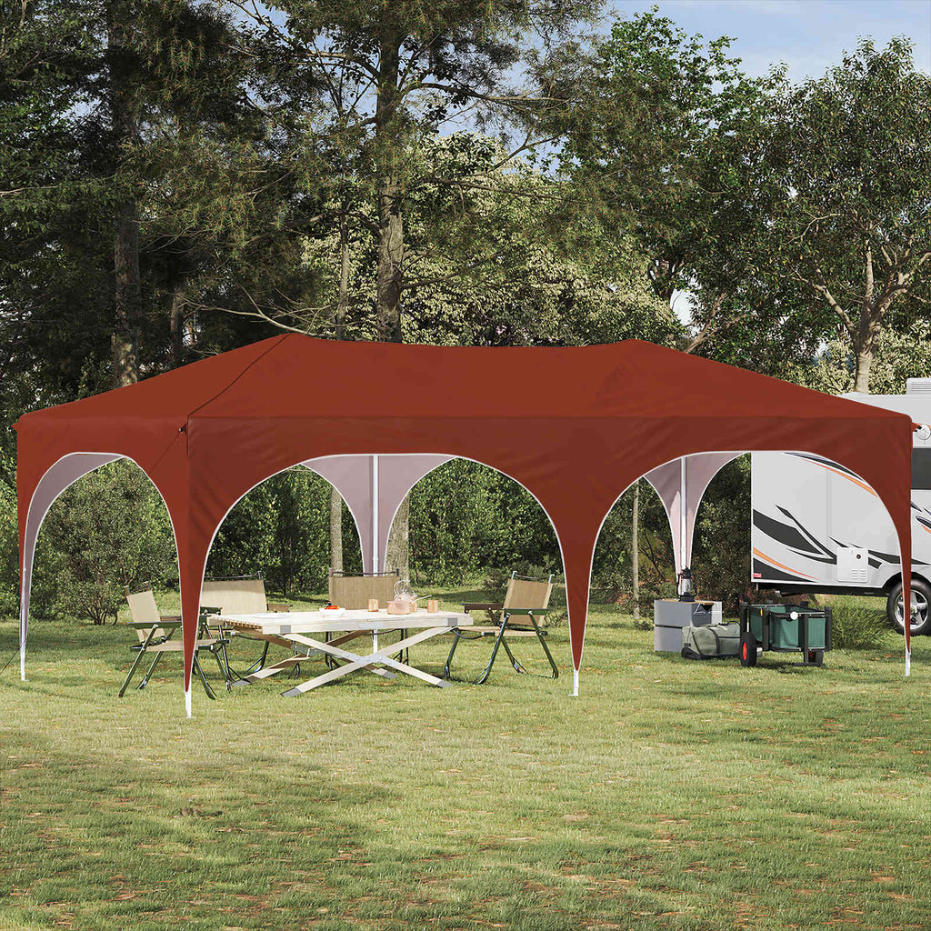 vidaXL Namiot imprezowy rozkładany 575 x 288 x 245 cm terakota