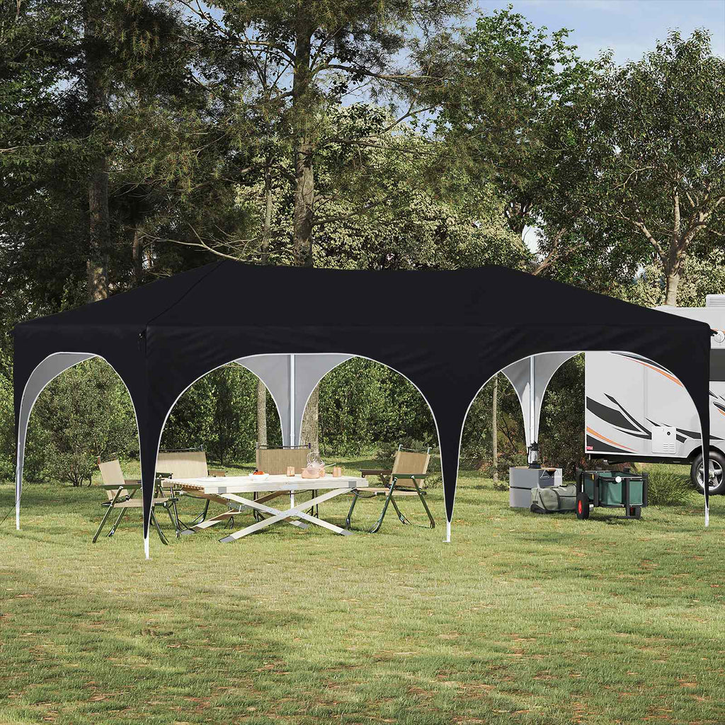 vidaXL Namiot imprezowy rozkładany 575 x 288 x 245 cm Czarny