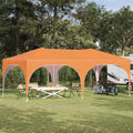 vidaXL Namiot imprezowy rozkładany 575 x 288 x 245 cm pomarańczowy