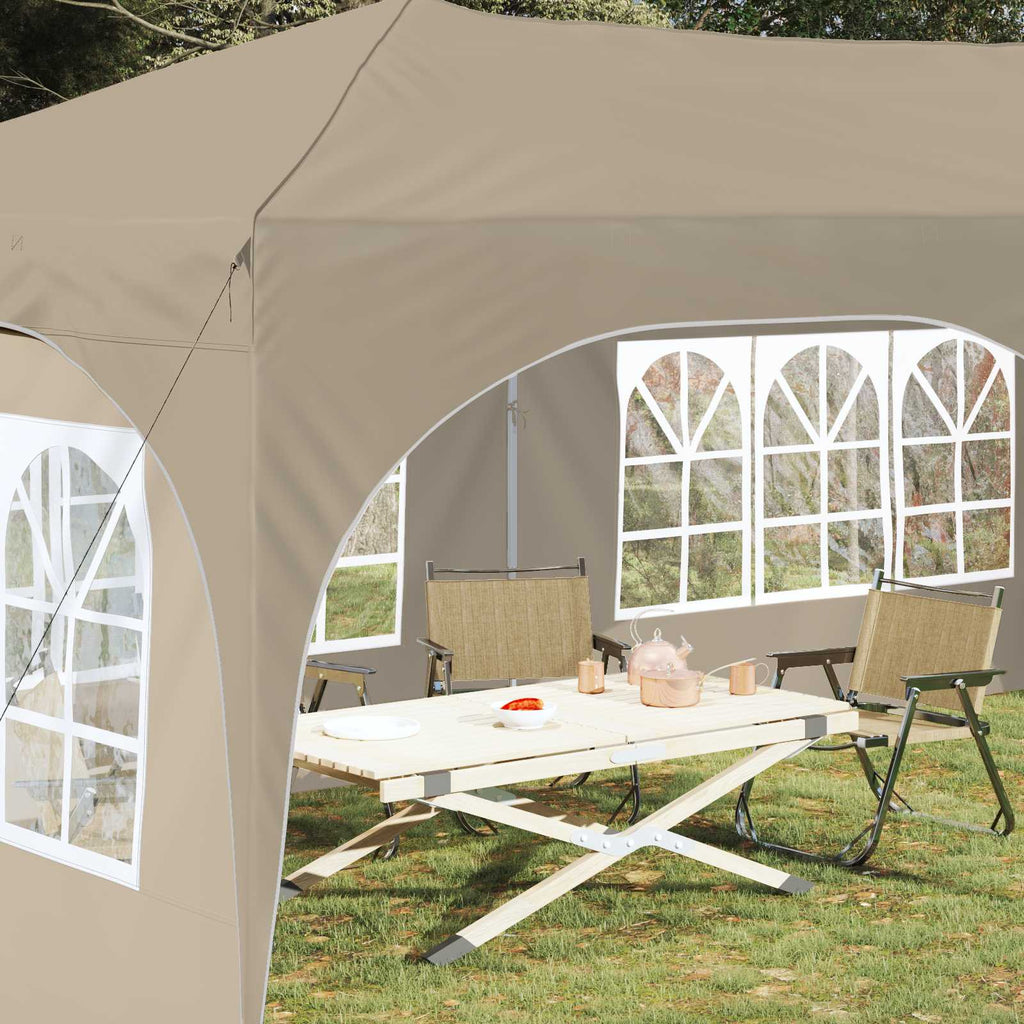 vidaXL Namiot imprezowy rozkładany 575 x 288 x 245 cm kremowy