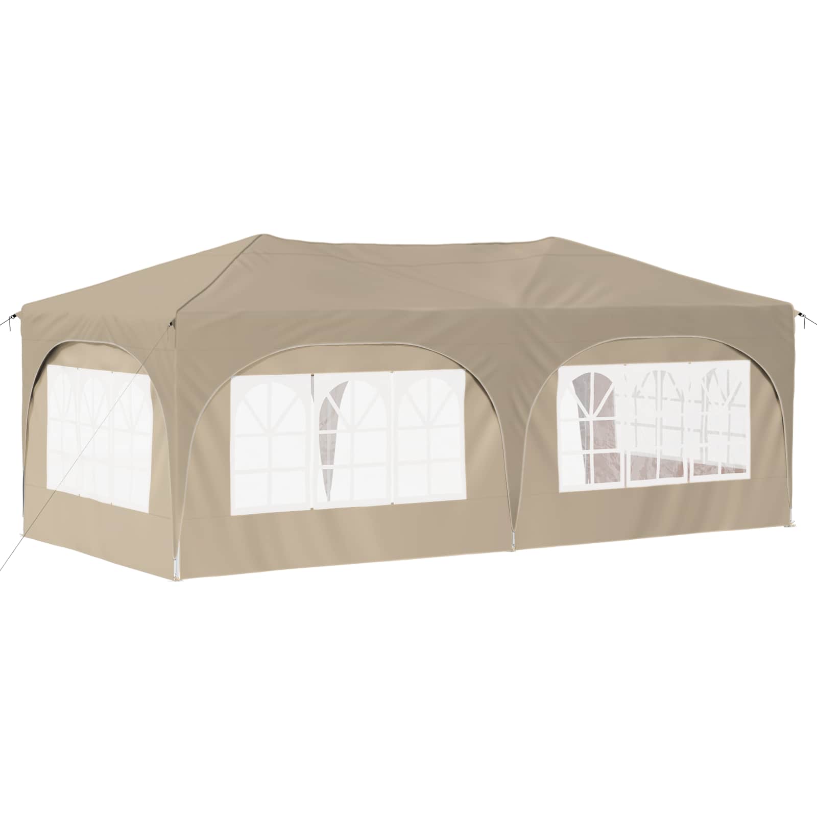 vidaXL Namiot imprezowy rozkładany 575 x 288 x 245 cm kremowy