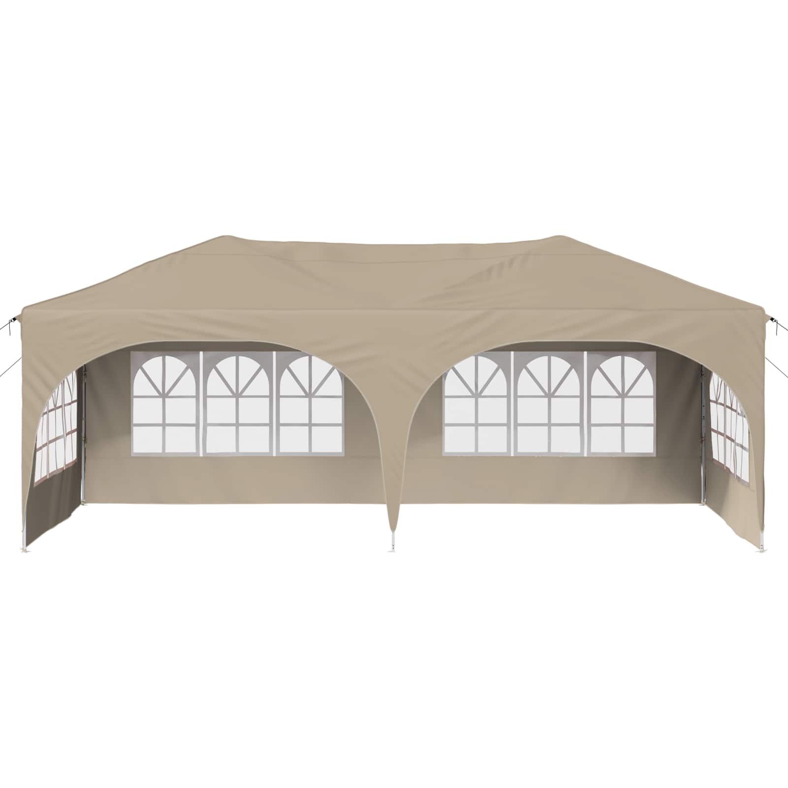 vidaXL Namiot imprezowy rozkładany 575 x 288 x 245 cm kremowy