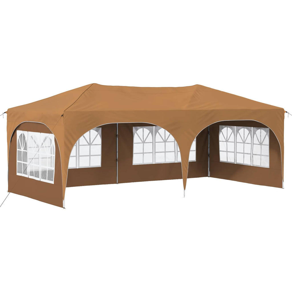 vidaXL Namiot imprezowy rozkładany 575 x 288 x 245 cm Beżowy